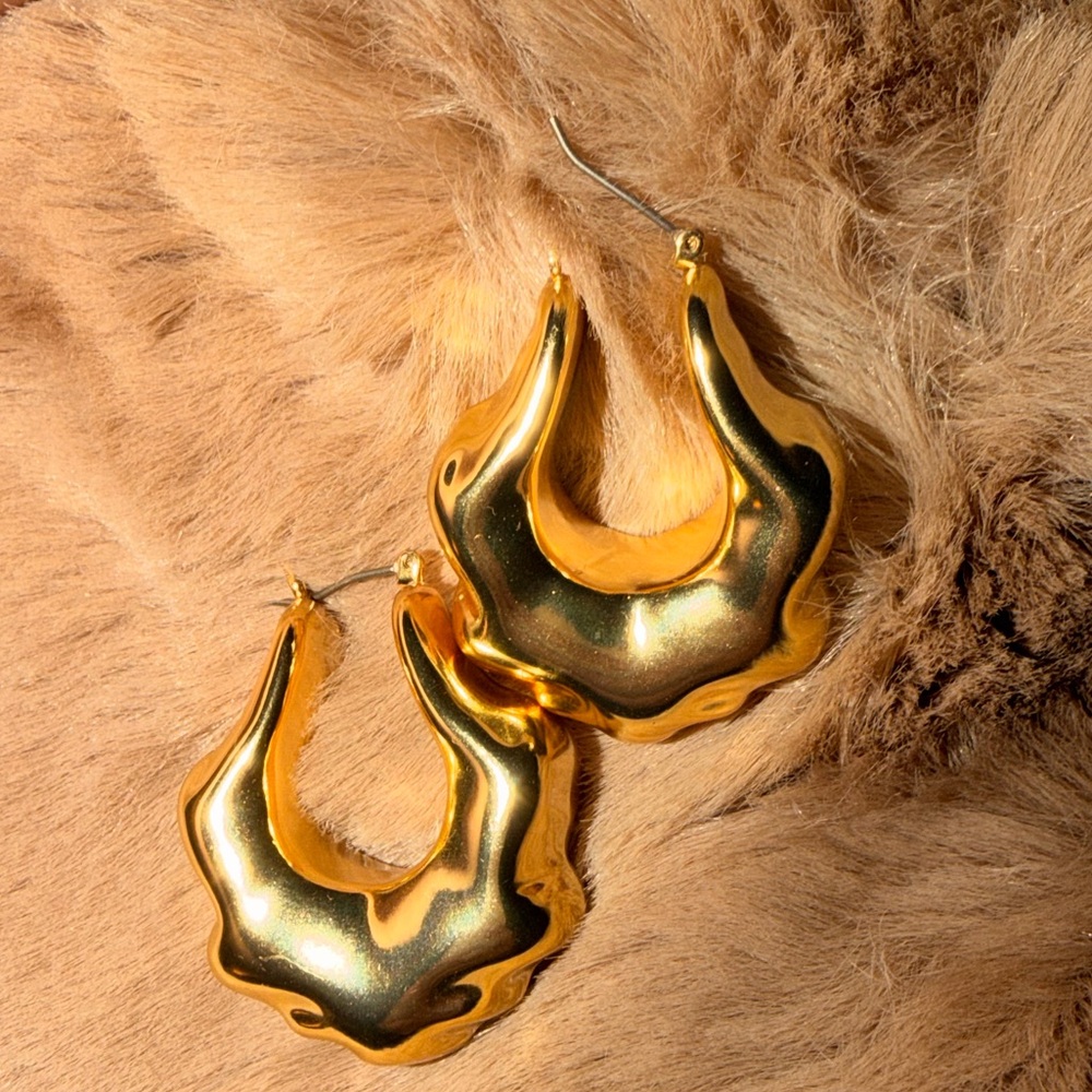 J. Crew Bubble Gold Hoop Earrings